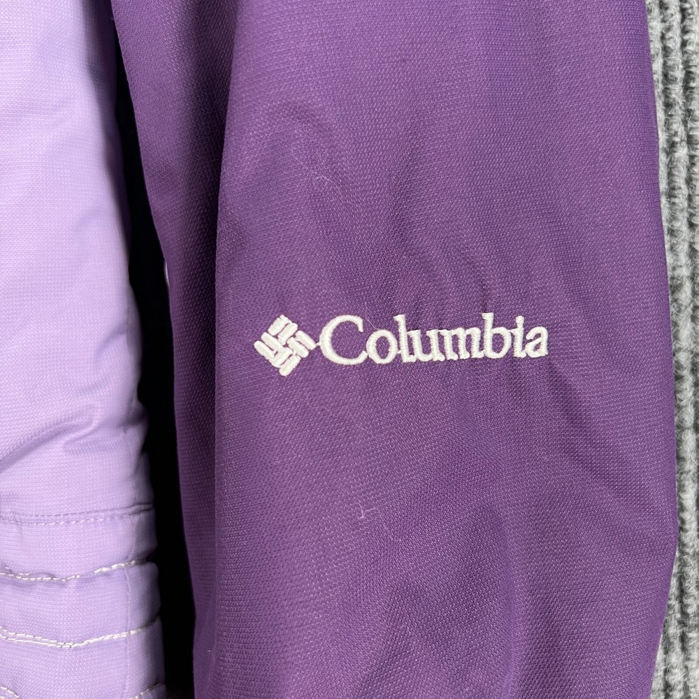 Columbia Jacket Girls Youth 14-16 Purple Long Sleeve Full Zip Hooded School - Picture 4 of 14